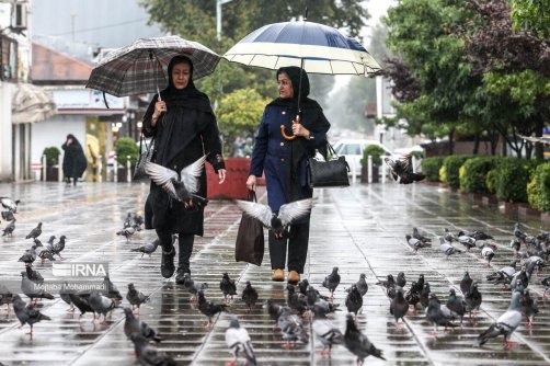 رگبار باران و کاهش نسبی دما در ۱۵ استان
