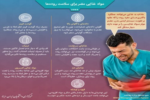 اینفوگرافیک / مواد غذایی مضر برای سلامت روده‌ها